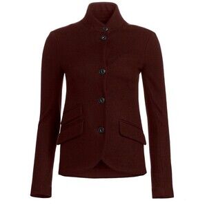 rag & bone Slade Blazer Jacket Womens Size 8 dark red Stand Collar